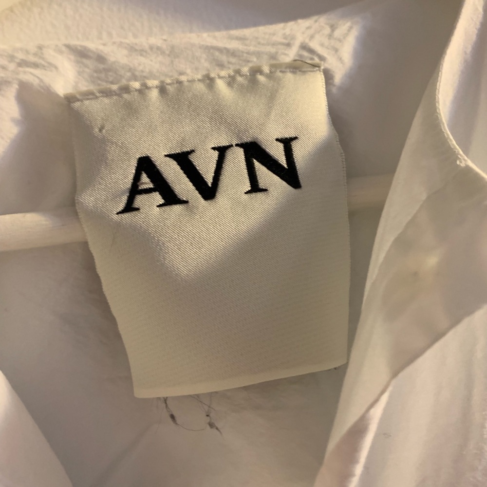 AVN Italy button down white dress preppy sz 40 8 - Picture 3 of 7